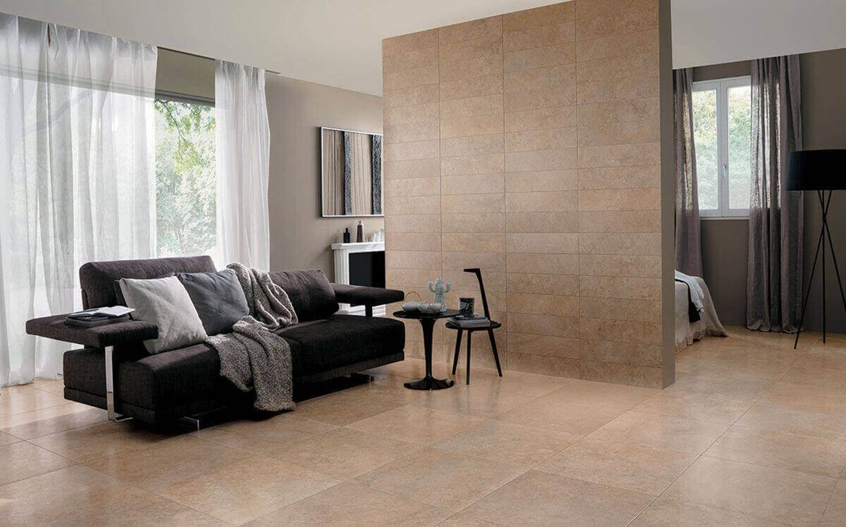Slaapkamer met Tribeca Harrison tegels