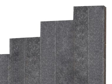 Palissadebanden Basalt Takeda 8x25 op maat gesneden_gratis schijf