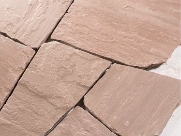 Polygonale platen zandsteen Modak op maat gezaagd