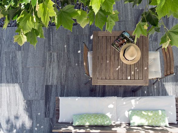 Graniet Urban Grey Line terras van bovenaf