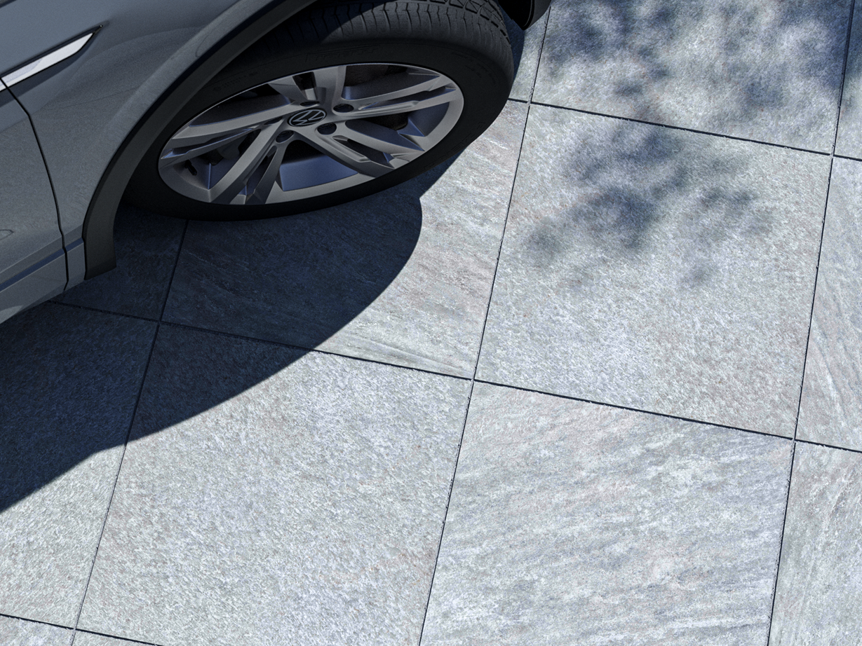 Tegels van steenlook porcellanato Classic_Grey_Gallery 1 Geslepen auto
