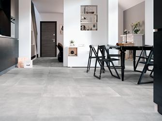Keuken met betonlook tegels van Pure Clay