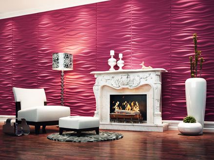 Open haard voor 3D-wandpaneel Copyright: 3D WALL
