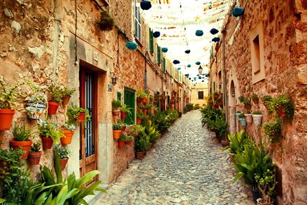 Romantische zijstraat met mediterrane flair